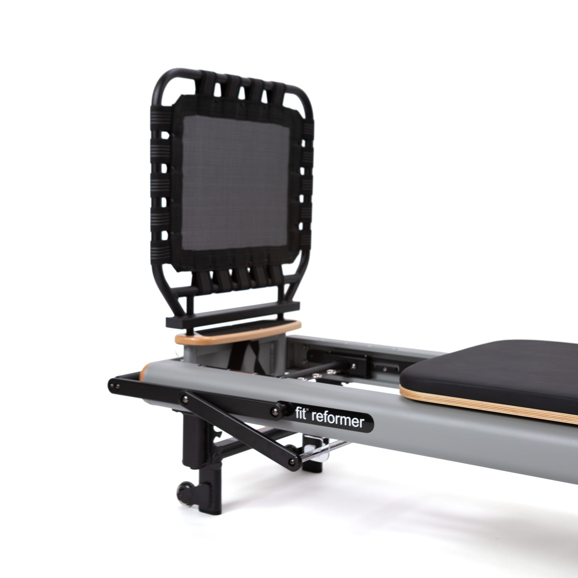 fit Reformer with Rebounder Jump Board, grey and beech