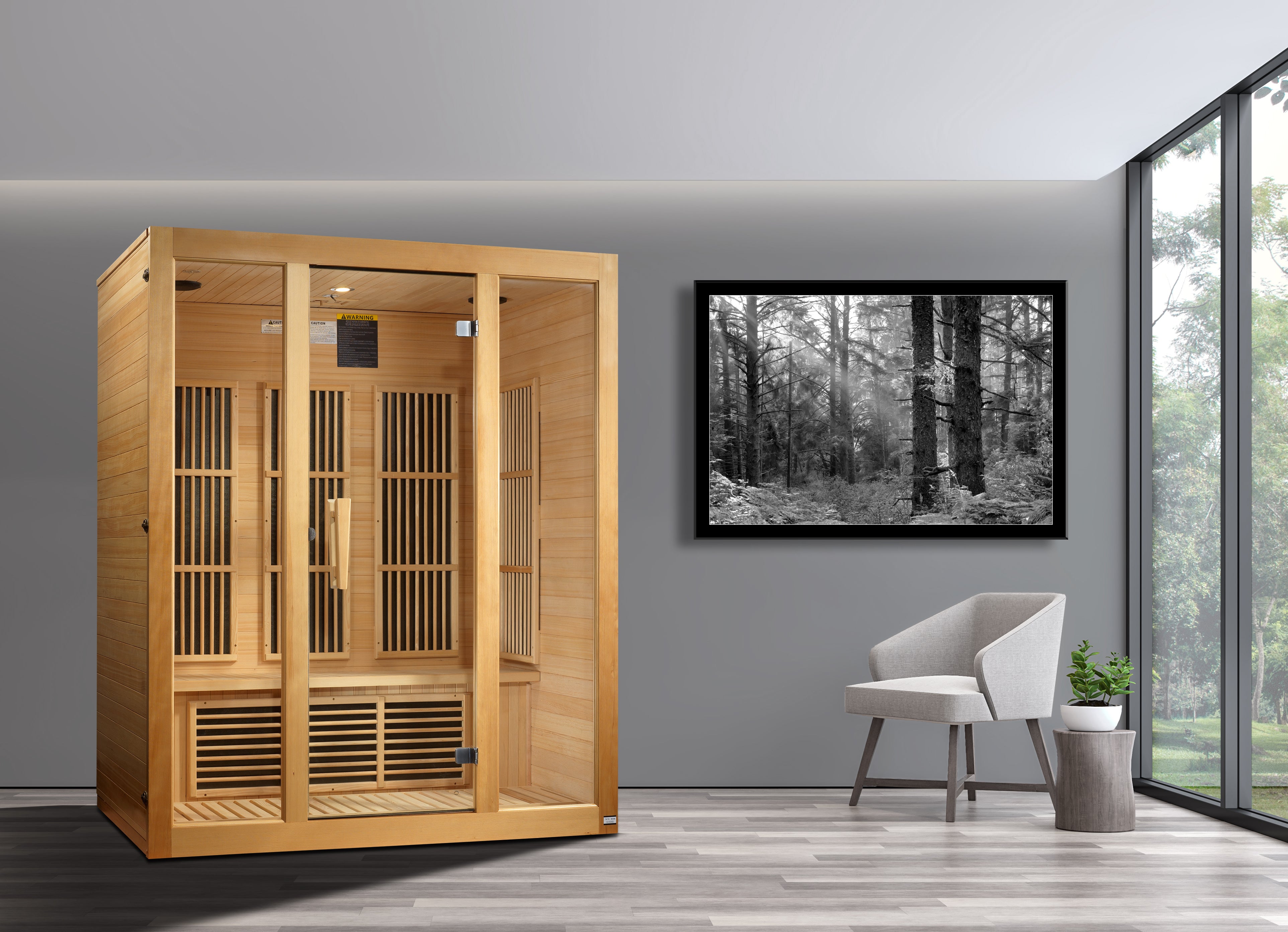 Maxxus Bellevue 3-Person Low EMF (Between 5-10 MG) FAR Infrared Sauna