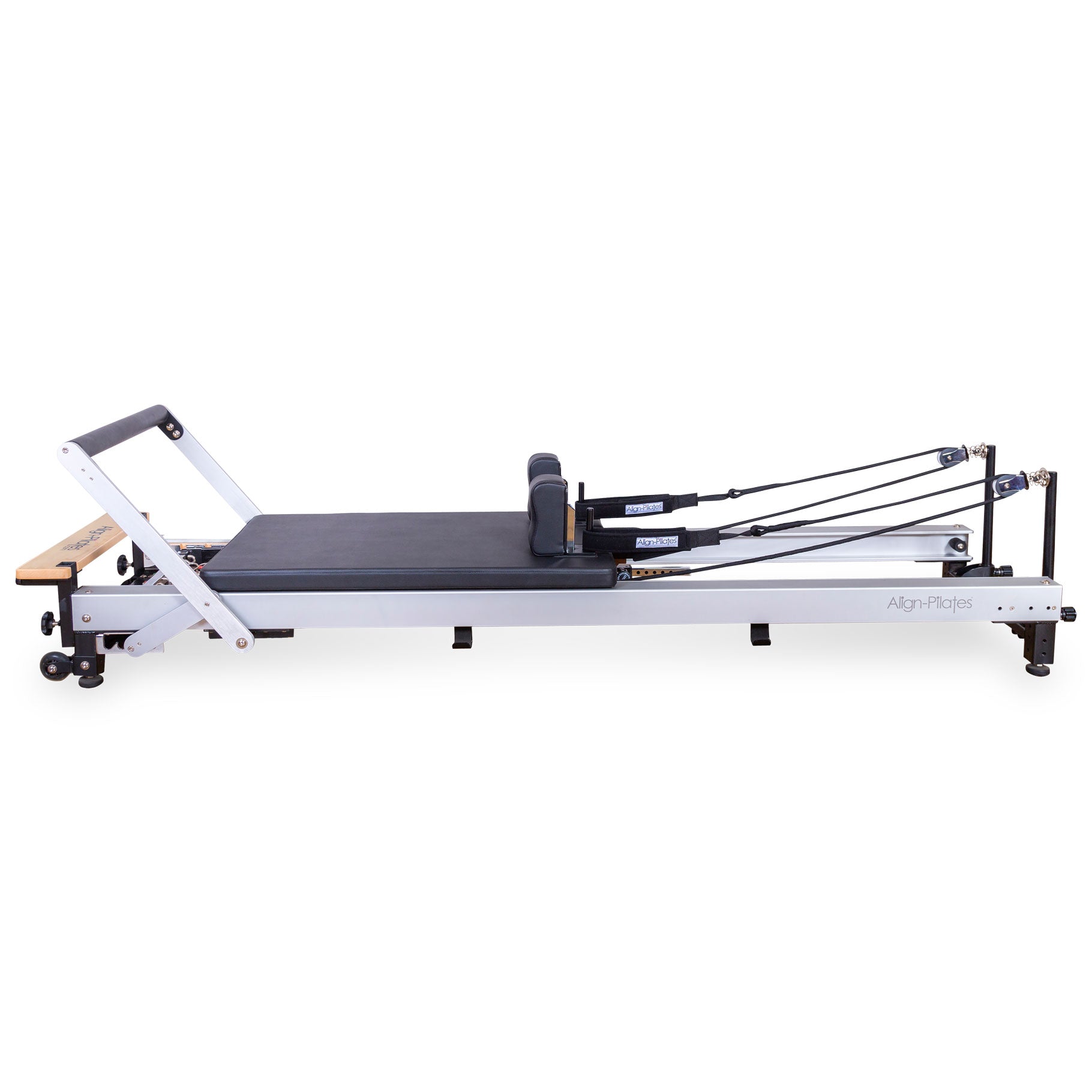 Align-Pilates-C8-Pro-Reformer-with-Half-Cadillac-attachment-for-versatile-exercises.