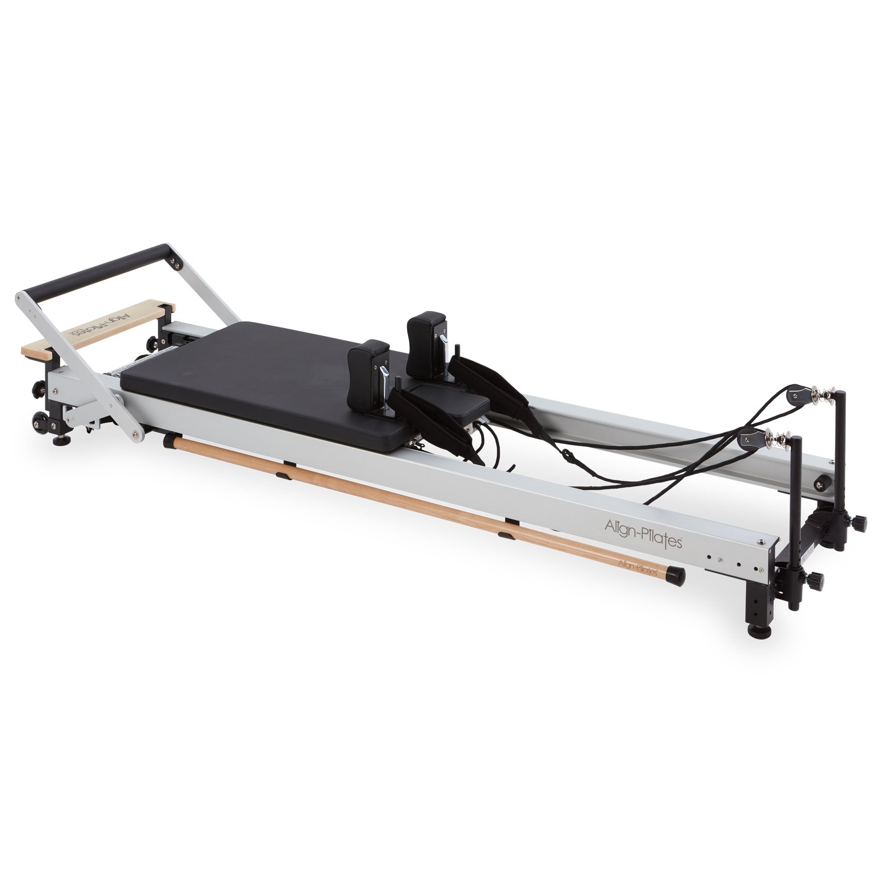 Align-Pilates-C8-Pro-Reformer-with-Half-Cadillac-attachment-for-versatile-exercises.