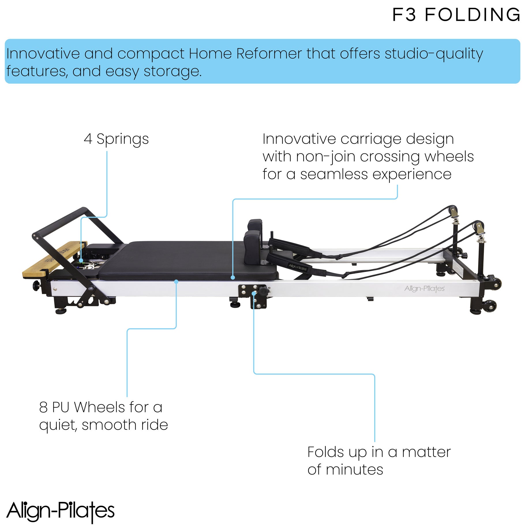 align-pilates-f3-folding-pilates-reformer