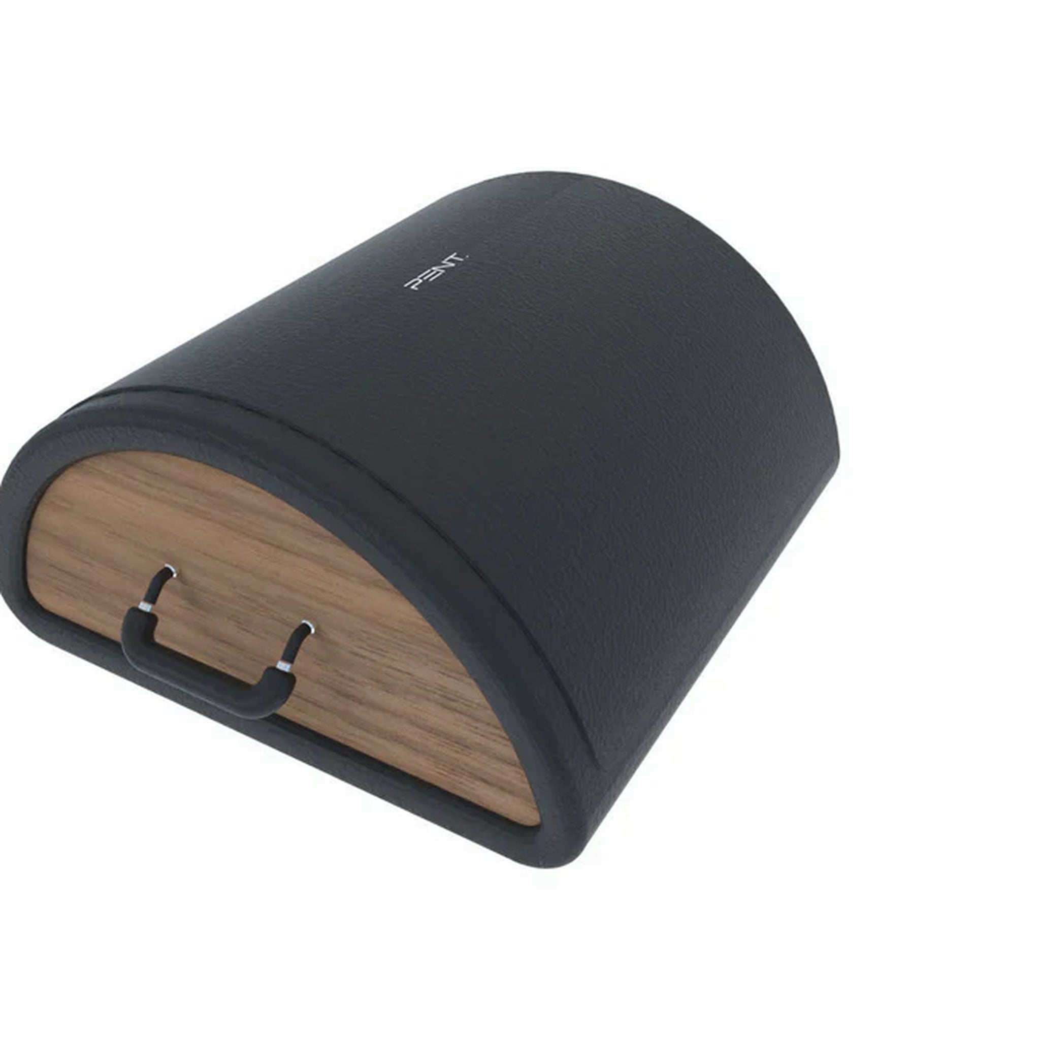 The PENT. PX35™ Pilates Arc Spine Corrector, designed with premium wood and luxurious leather-like padding, offering a refined solution for enhancing posture and flexibility.