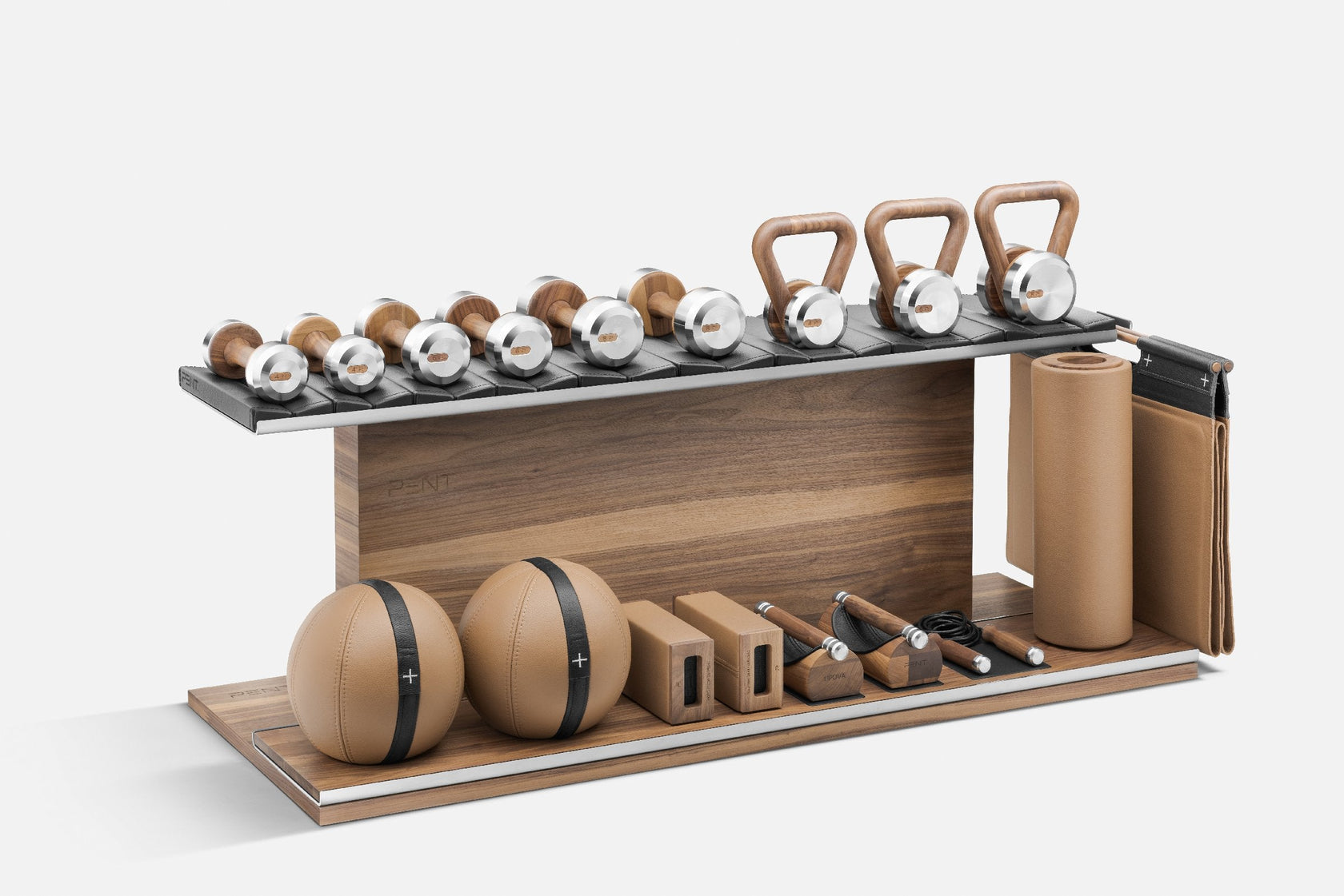 Stylish and premium PENT. ANA™ COMBO set with gym balls, kettlebells, and exercise gear.