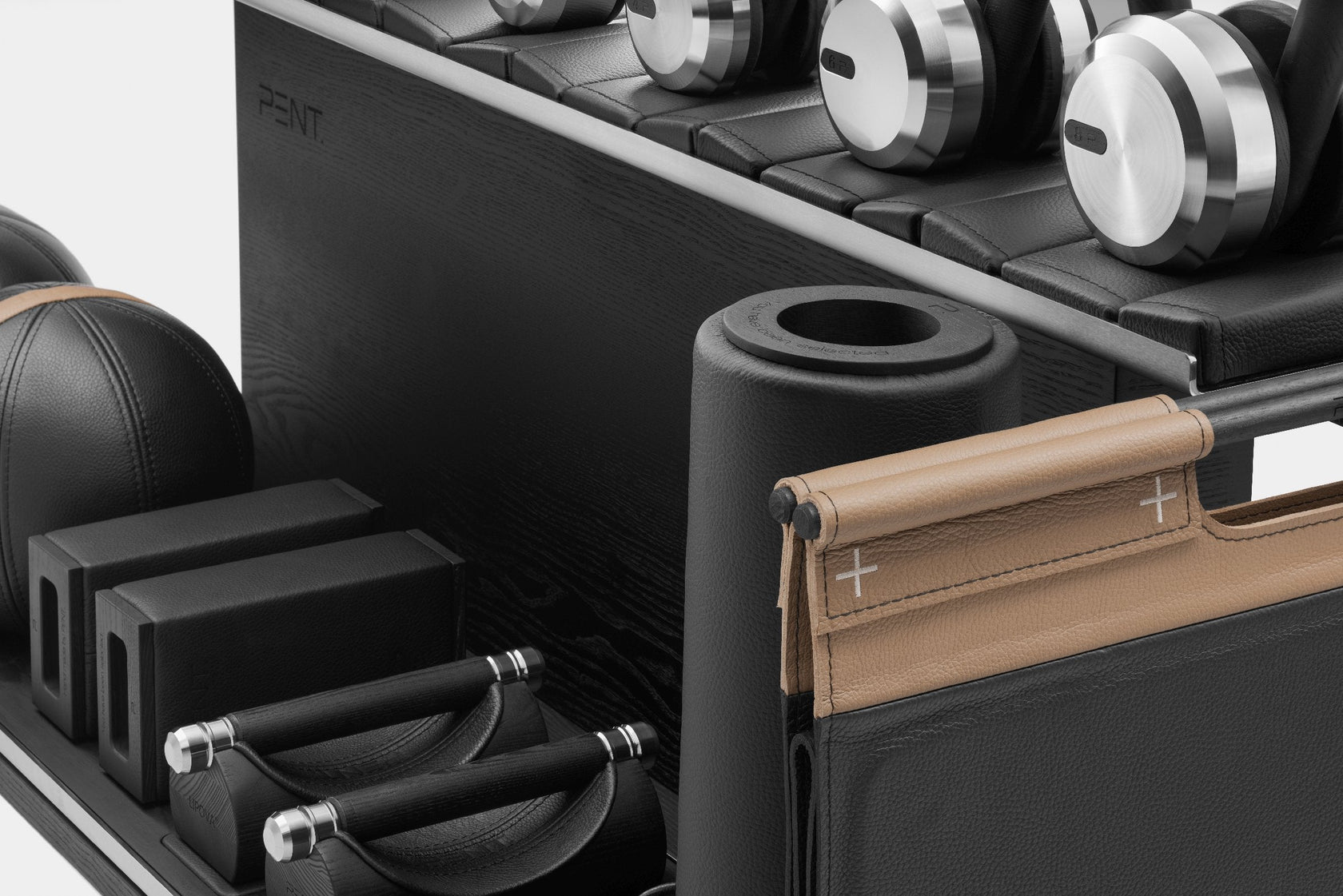 Stylish and premium PENT. ANA™ COMBO set with gym balls, kettlebells, and exercise gear.