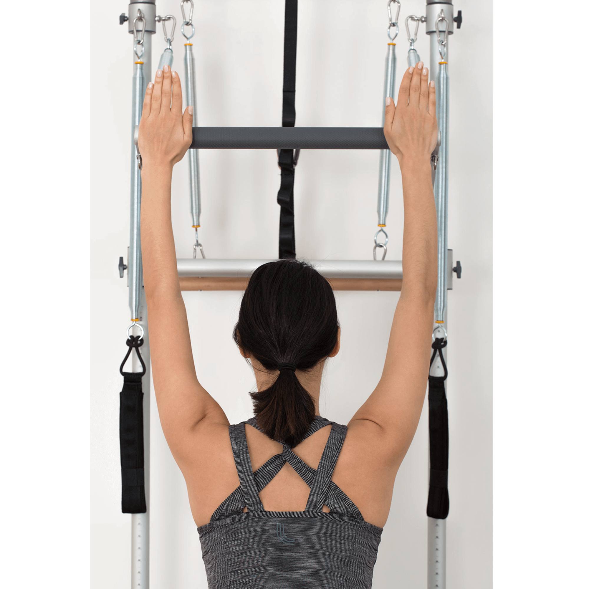 BASI Systems Wall Tower in use - push-through bar and spring work