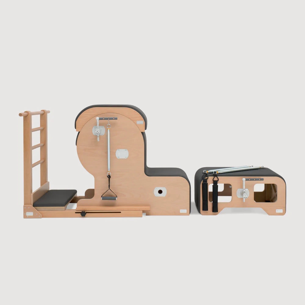 BASI Systems Arm Chair Barrel Set with orthopedic cushioning, F2 System, and interchangeable accessories.