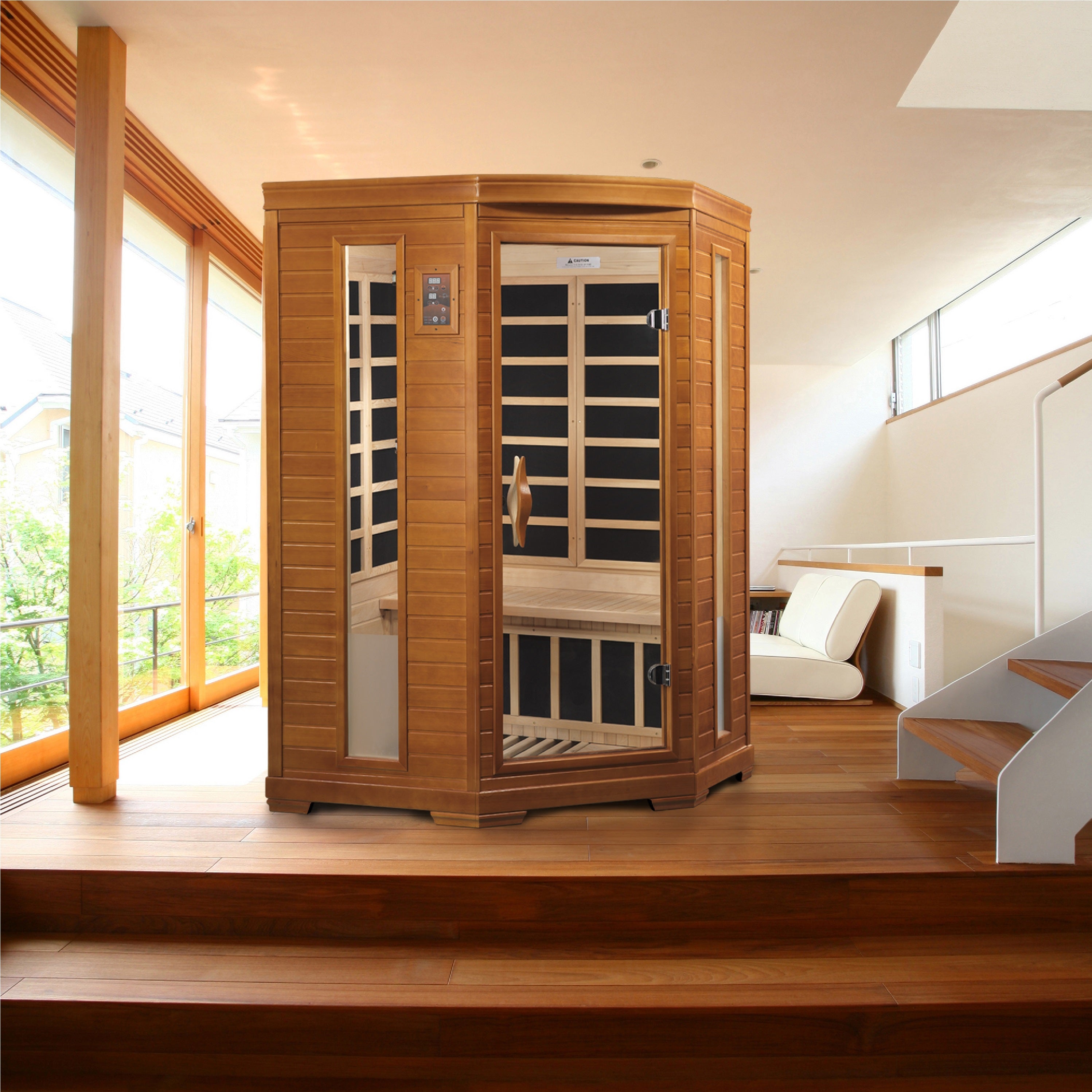 Dynamic Heming 2-person Corner Low EMF (Between 5-10MG) FAR Infrared Sauna
