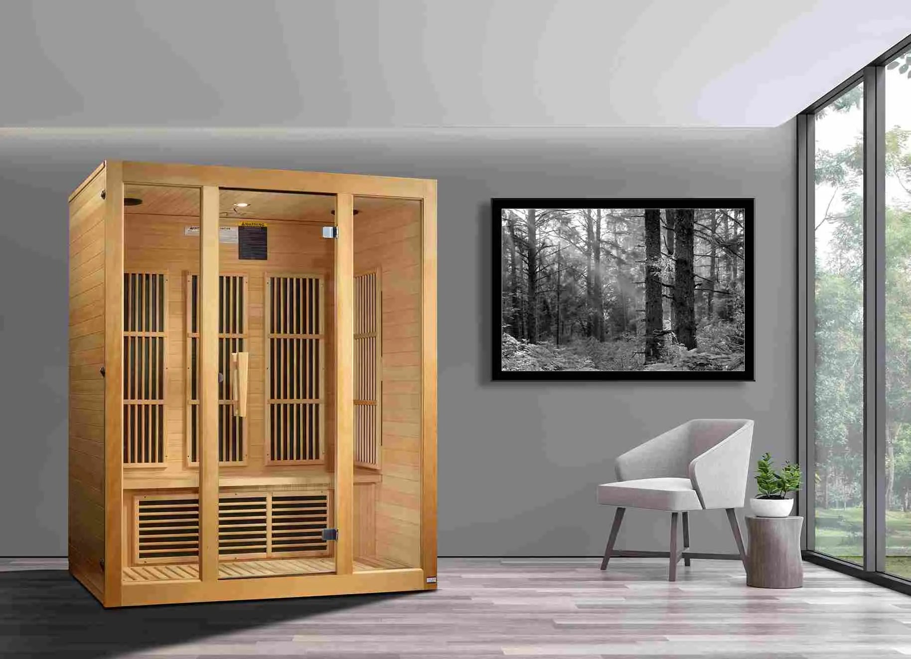 Maxxus Bellevue 3-Person Low EMF (Between 5-10 MG) FAR Infrared Sauna - view 3