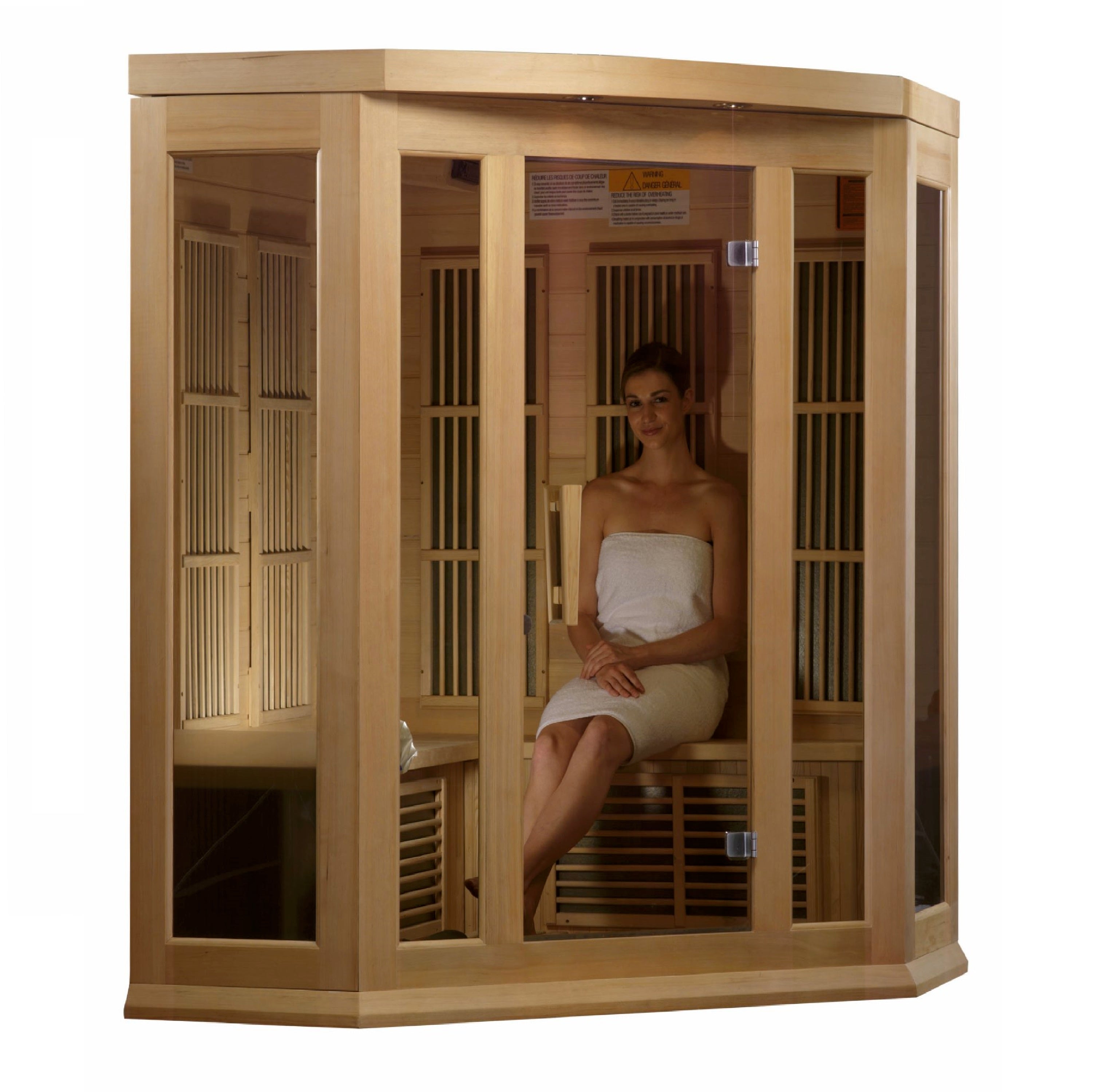 Maxxus 3-Person Corner Low EMF (Between 5-10 MG) FAR Infrared Sauna