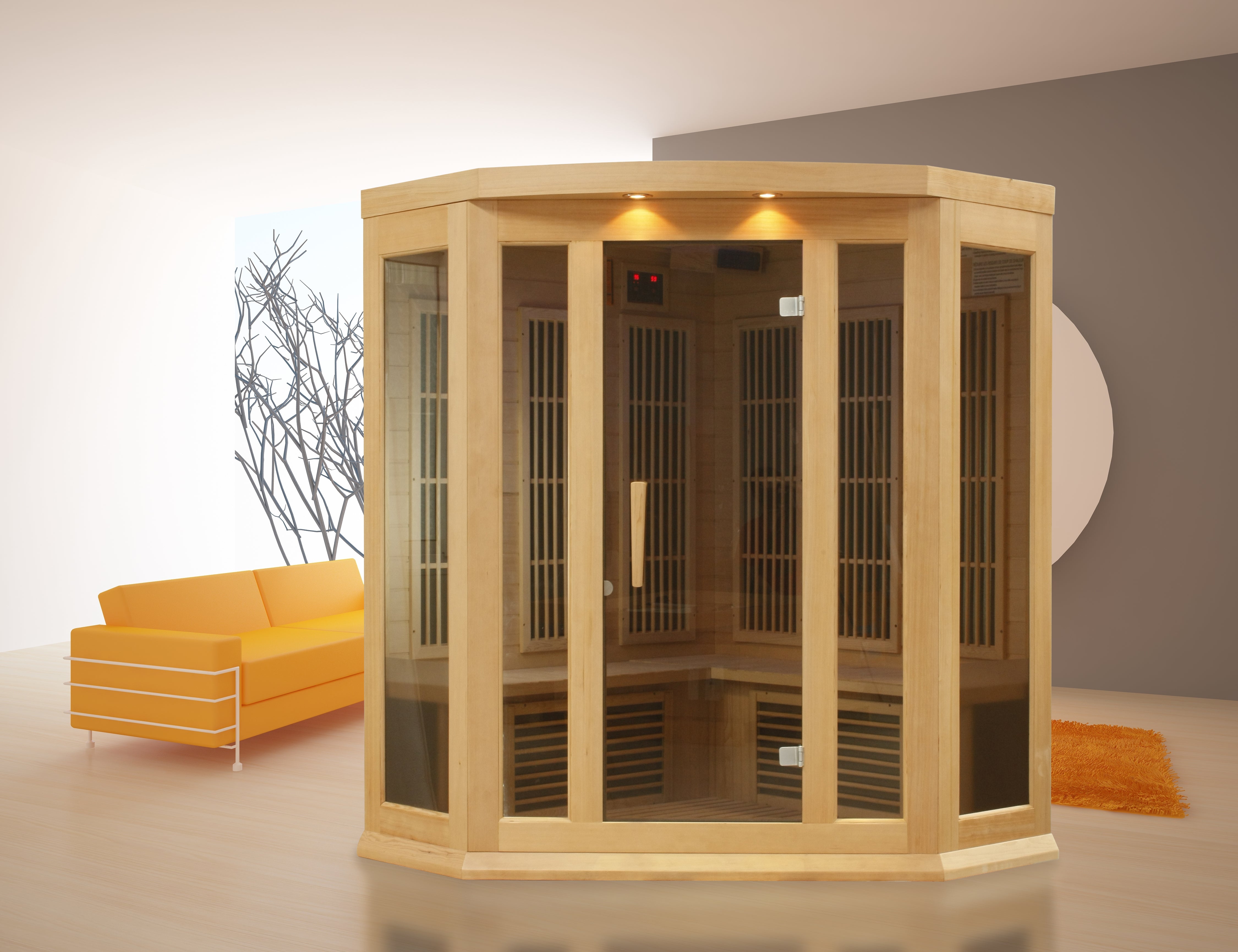 Maxxus 3-Person Corner Low EMF (Between 5-10 MG) FAR Infrared Sauna