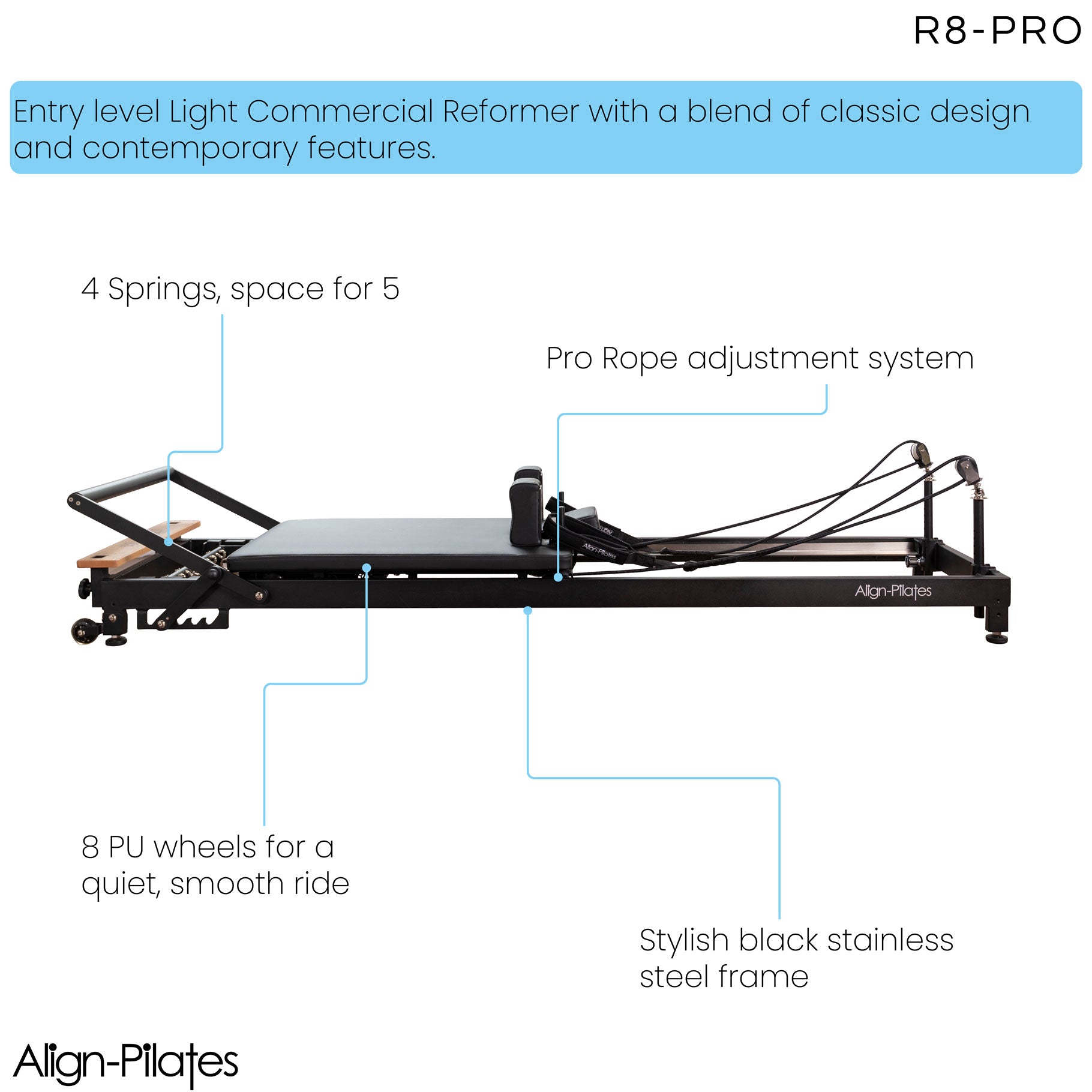 Align Pilates® R8 Pro Pilates Reformer