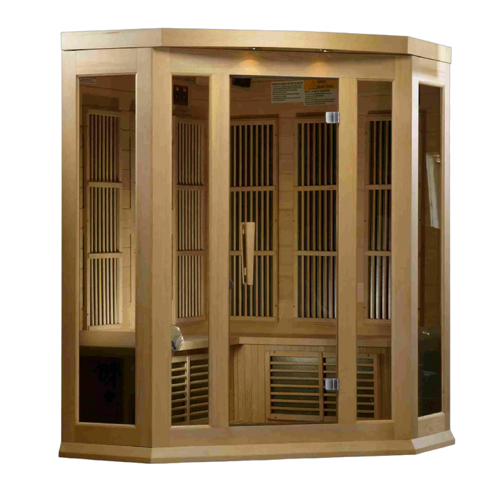 Maxxus 3-Person Corner Low EMF (Between 5-10 MG) FAR Infrared Sauna